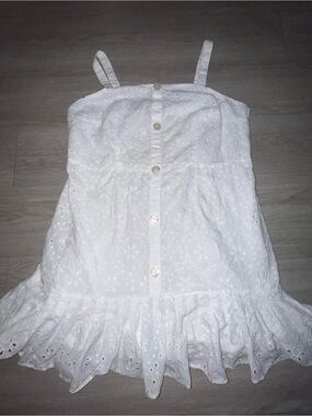 Alexis White Eyelet Button-Front Dress 1X